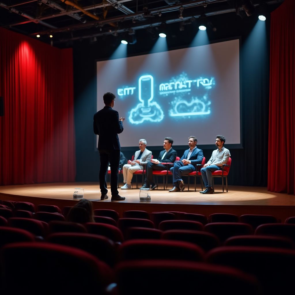 Sesión de pitch de startups
